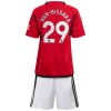 Maillot de Supporter Manchester United Wan-Bissaka 29 Domicile 2023-24 Pour Enfant